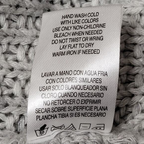 Sam Edelman Sarita Gray Mixed Knit Long Cardigan Sweater Women’s Small Oversized - Picture 10 of 10